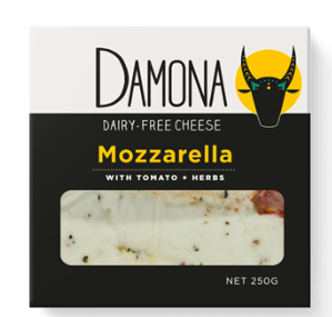 Damona - Non-dairy Cheese Mozzarella Tomato & Herbs 250g