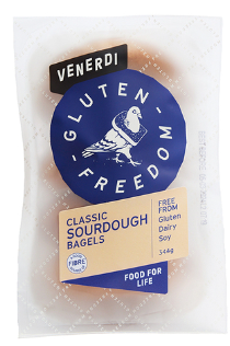 Venerdi Gluten Freedom - Classic Sourdough Bagels 4pk 344g