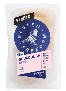 Venerdi Gluten Freedom - Simply Soft Sourdough Baps 220g