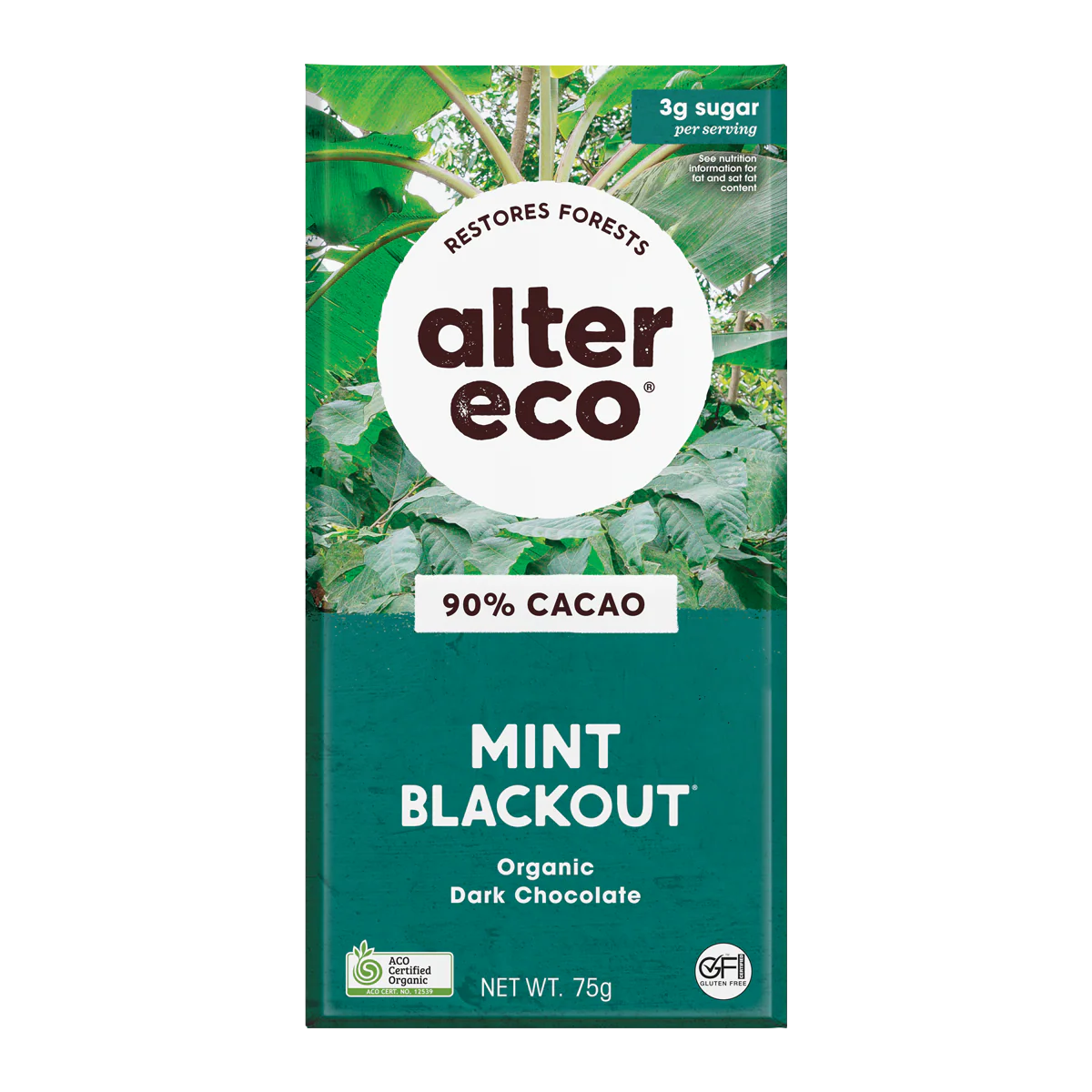 Alter Eco - Mint Blackout 90% Chocolate 75g