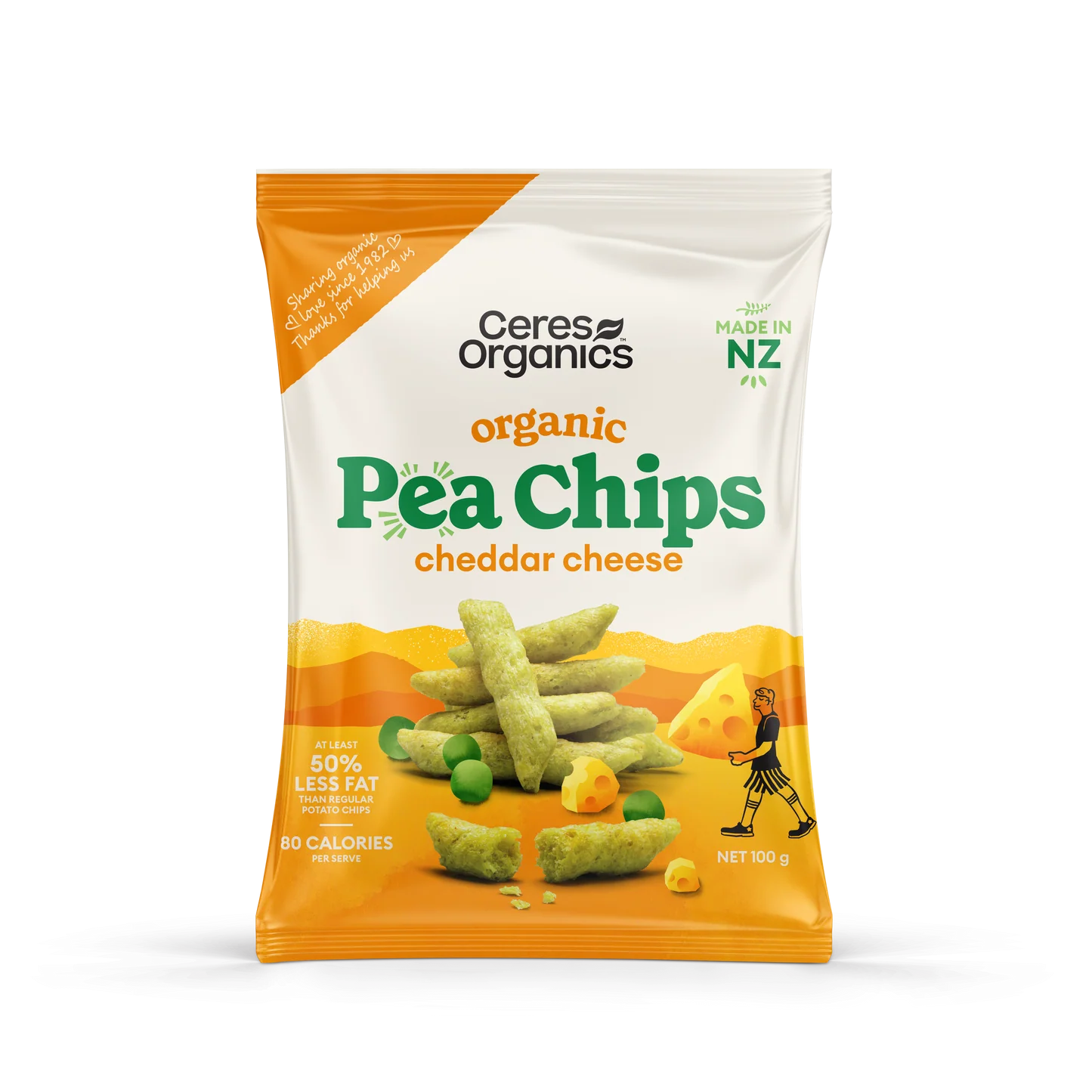 Ceres Organic - Pea Chips Cheddar 100g