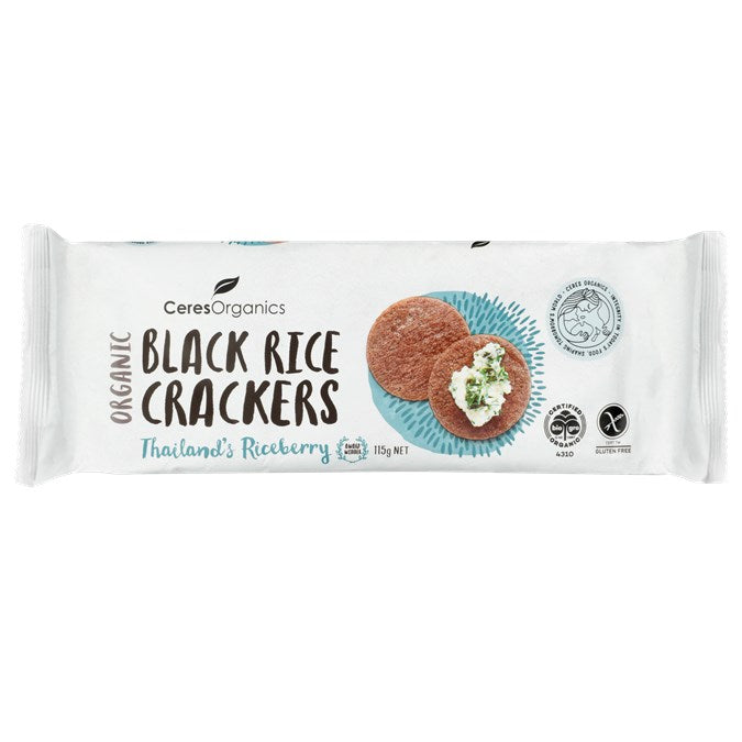 Ceres Organic - Black Rice Crackers Original 115g