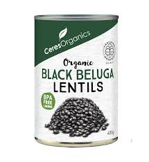 Ceres Organic - Black Beluga Lentils (Can) 400g