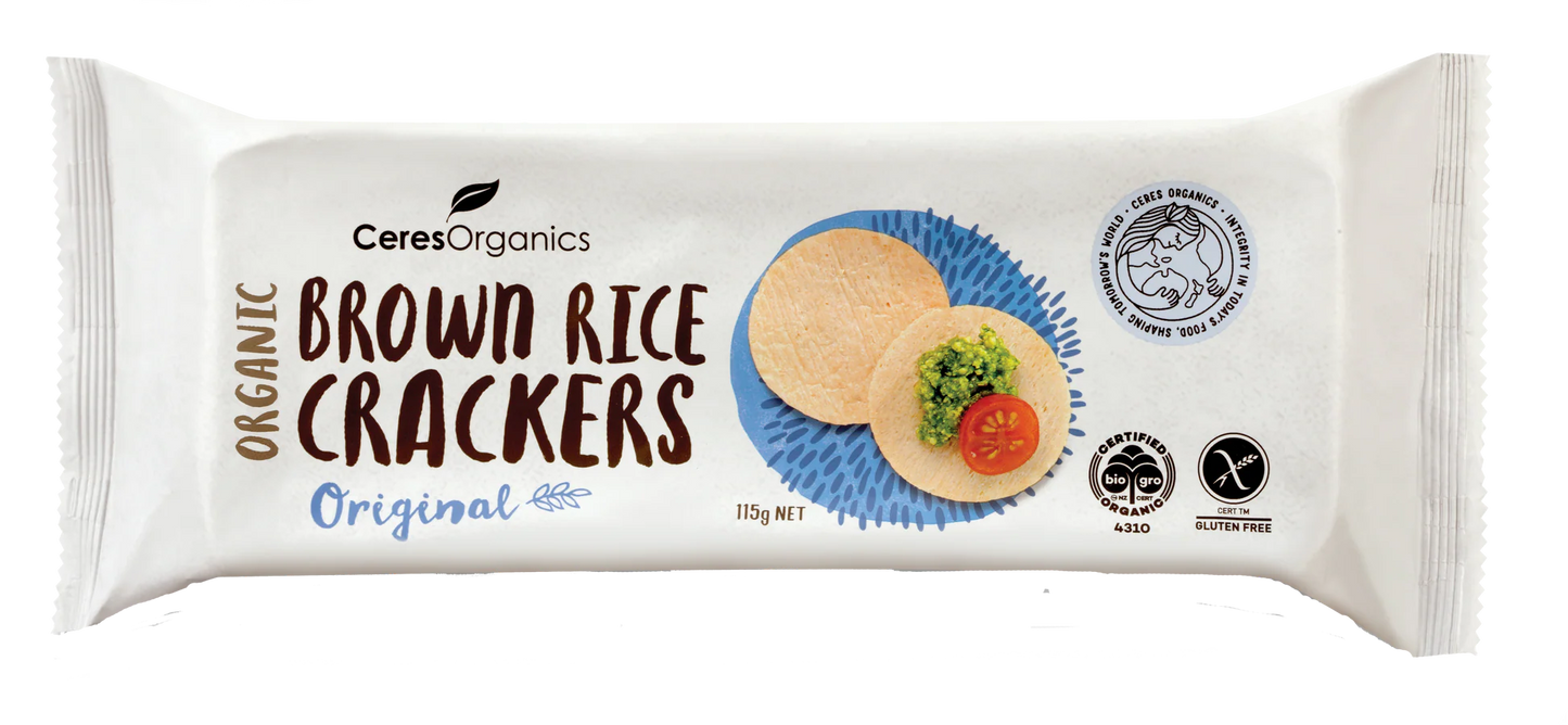 Ceres Organic - Brown Rice Crackers Seaweed 115g