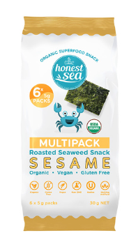 Honest Sea - Seaweed - Sesame 6 pack 30g