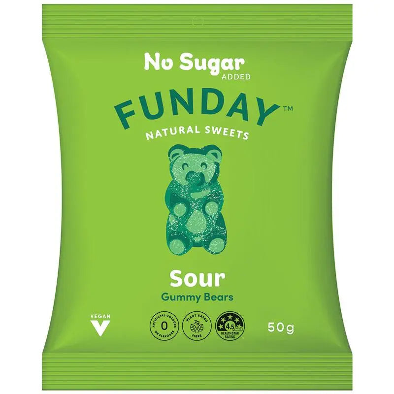 Funday - Sour Gummy Bears 50g