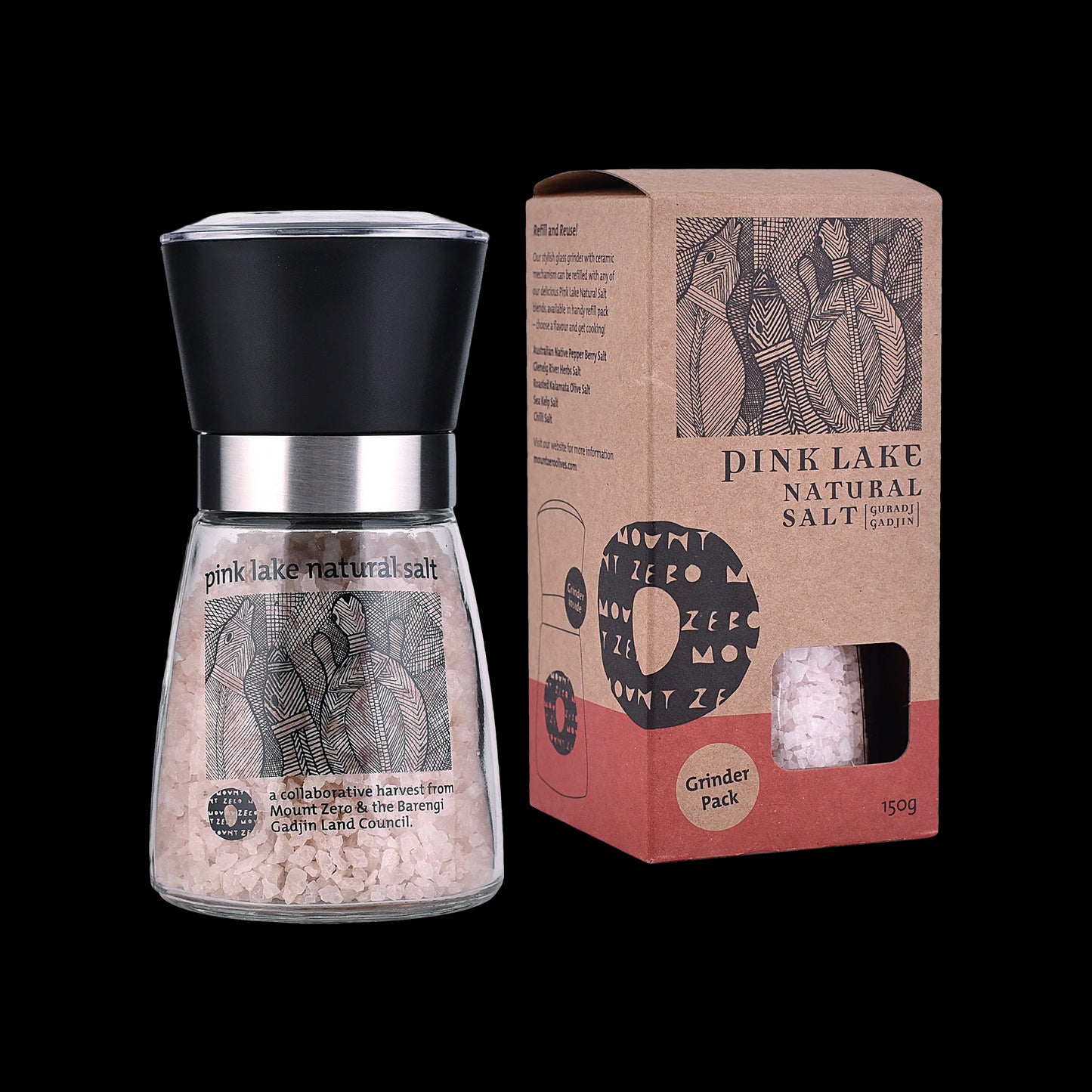Mount Zero - Pink Lake Salt Grinder 150g