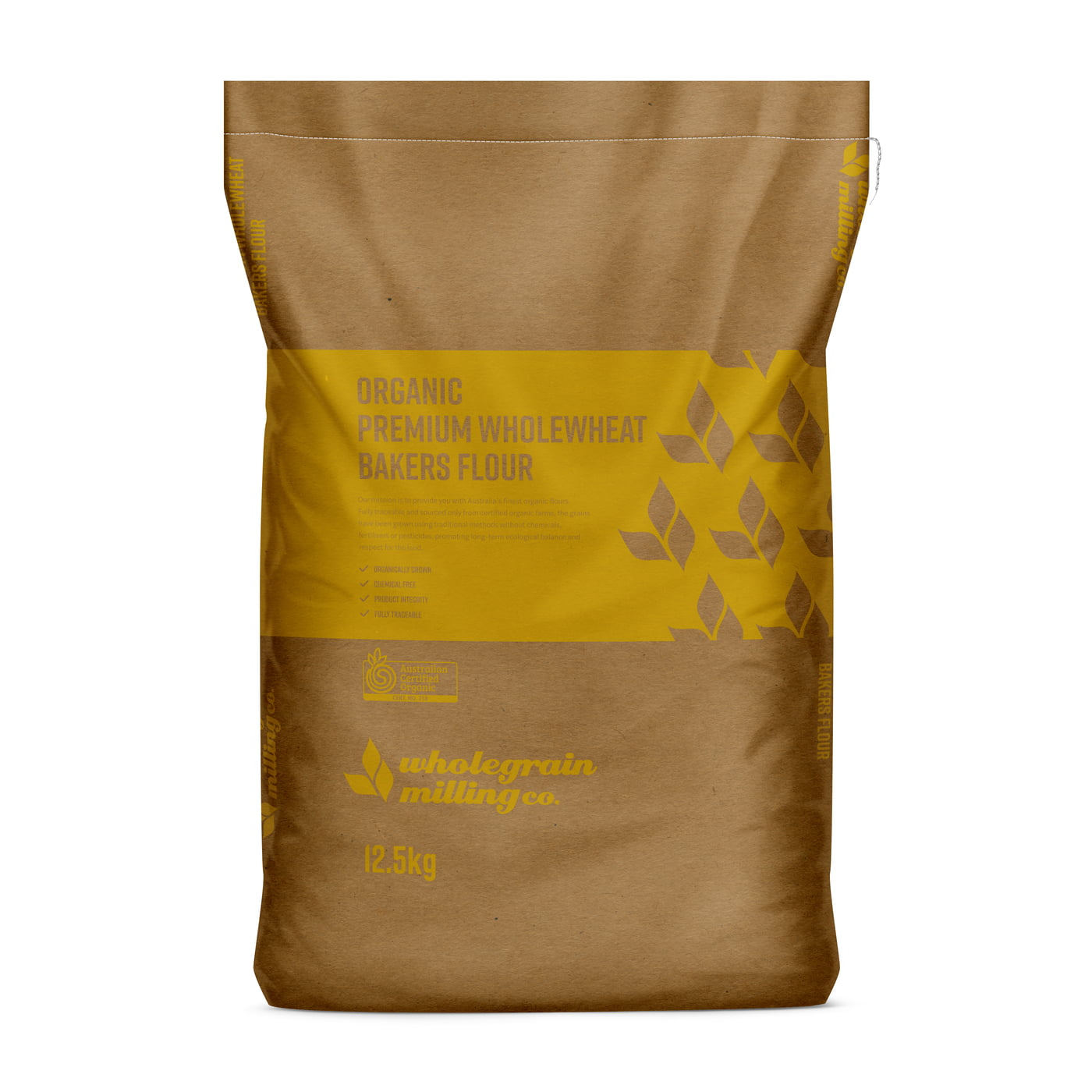 Wholegrain Milling - Organic Premium Wholewheat Bakers Flour 12.5kg