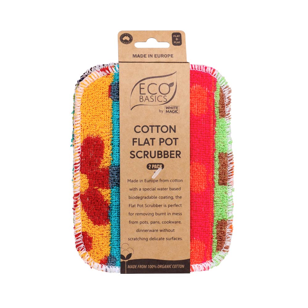 White Magic Eco Basics - Foam Pot Scrubber 2pk