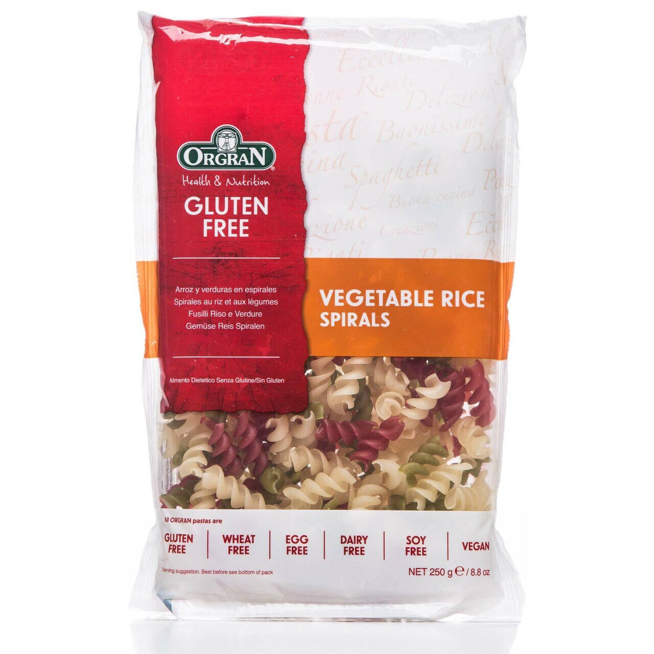Orgran - Pasta Spirals Vegetable & Rice 250g