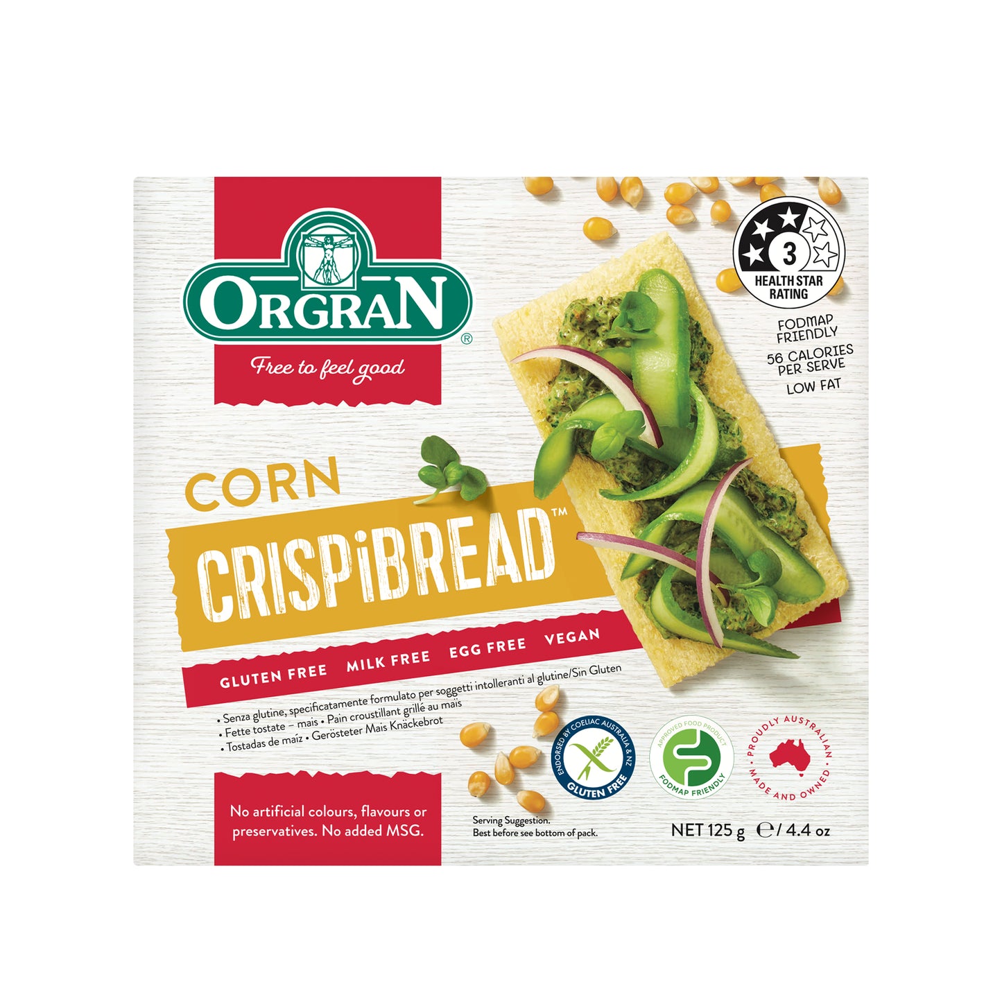 Orgran - Crispibread Corn Toasted 125g
