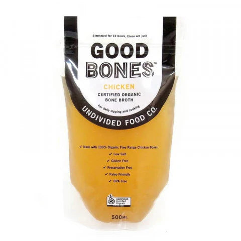 Undivided Food Co - Good Bones Organic Chicken Broth 500ml