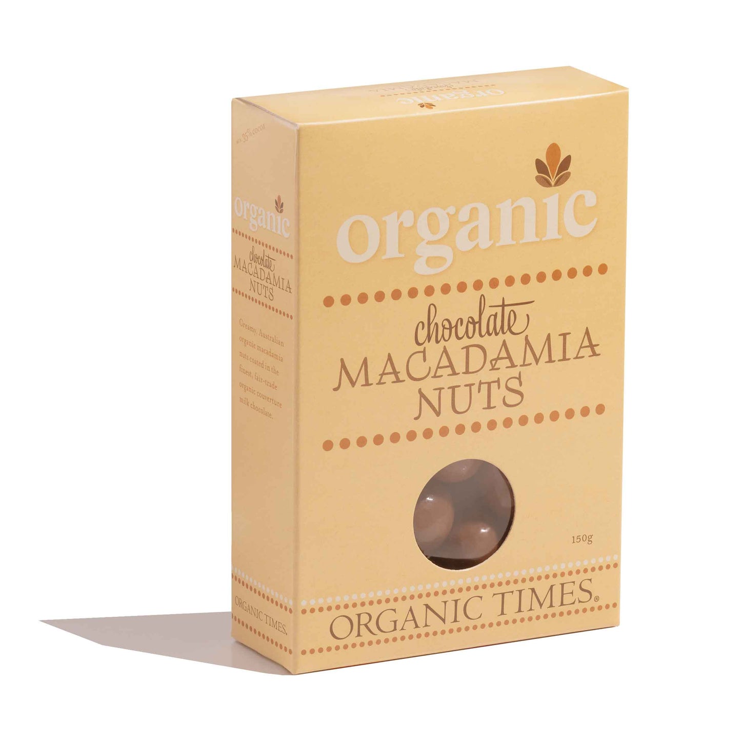 Organic Times - Chocolate Macadamias 150g