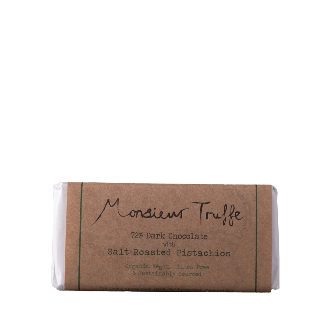 Monsieur Truffe - Dark 70% Salt Roasted Pistachios 100g