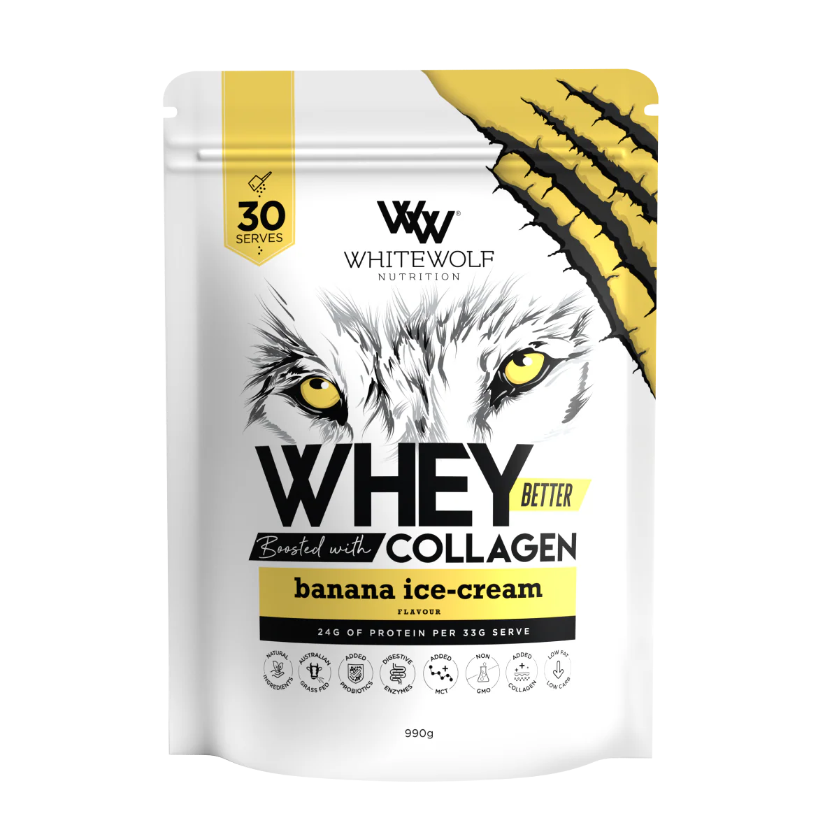 White Wolf - Whey Protein Banana 990g