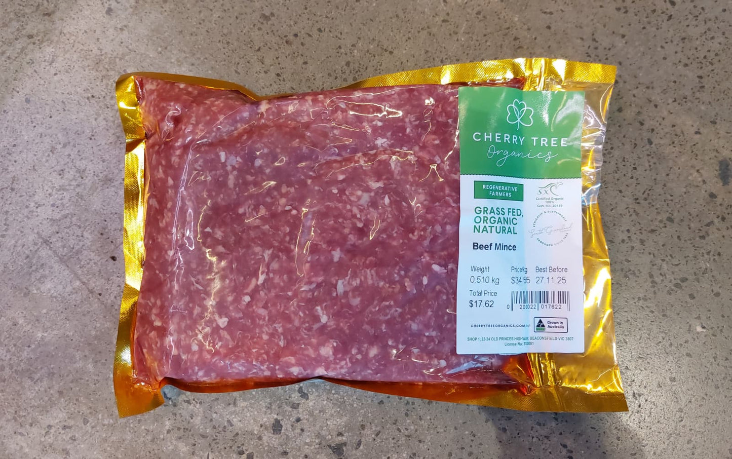 Cherry Tree Organics - Beef Mince Organic Approximately 500g