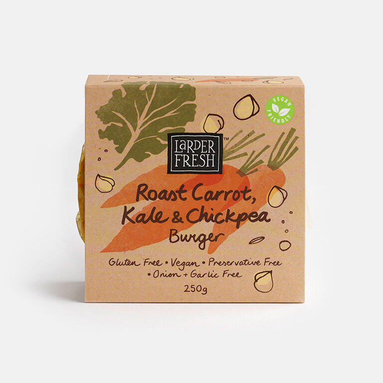 Larder Fresh - Carrot, Kale Chickpea Burger 2pk 250g