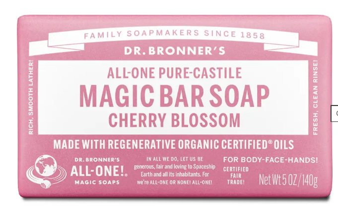 Dr Bronner's - Cherry Blossom Soap Bar 140g