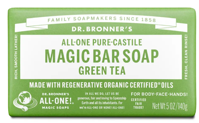 Dr Bronner's - Green Tea Soap Bar 140g