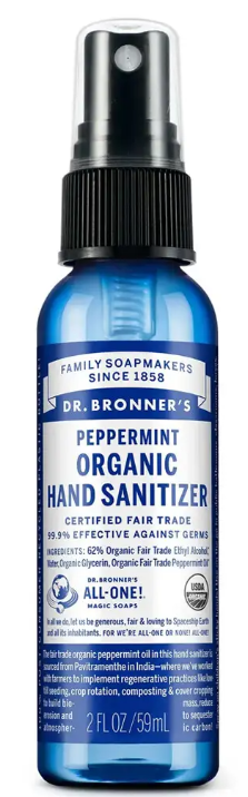Dr Bronner's - Peppermint Hand Sanitiser 59ml