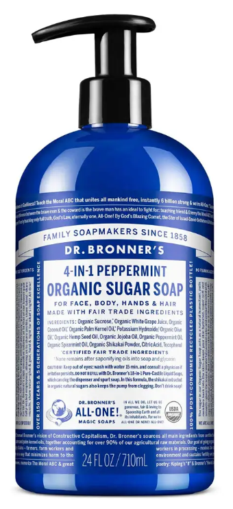Dr Bronner's - Peppermint Pump Soap 710ml