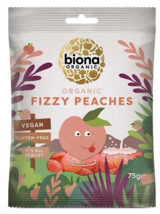 Biona Organic - Fizzy Peaches 75g