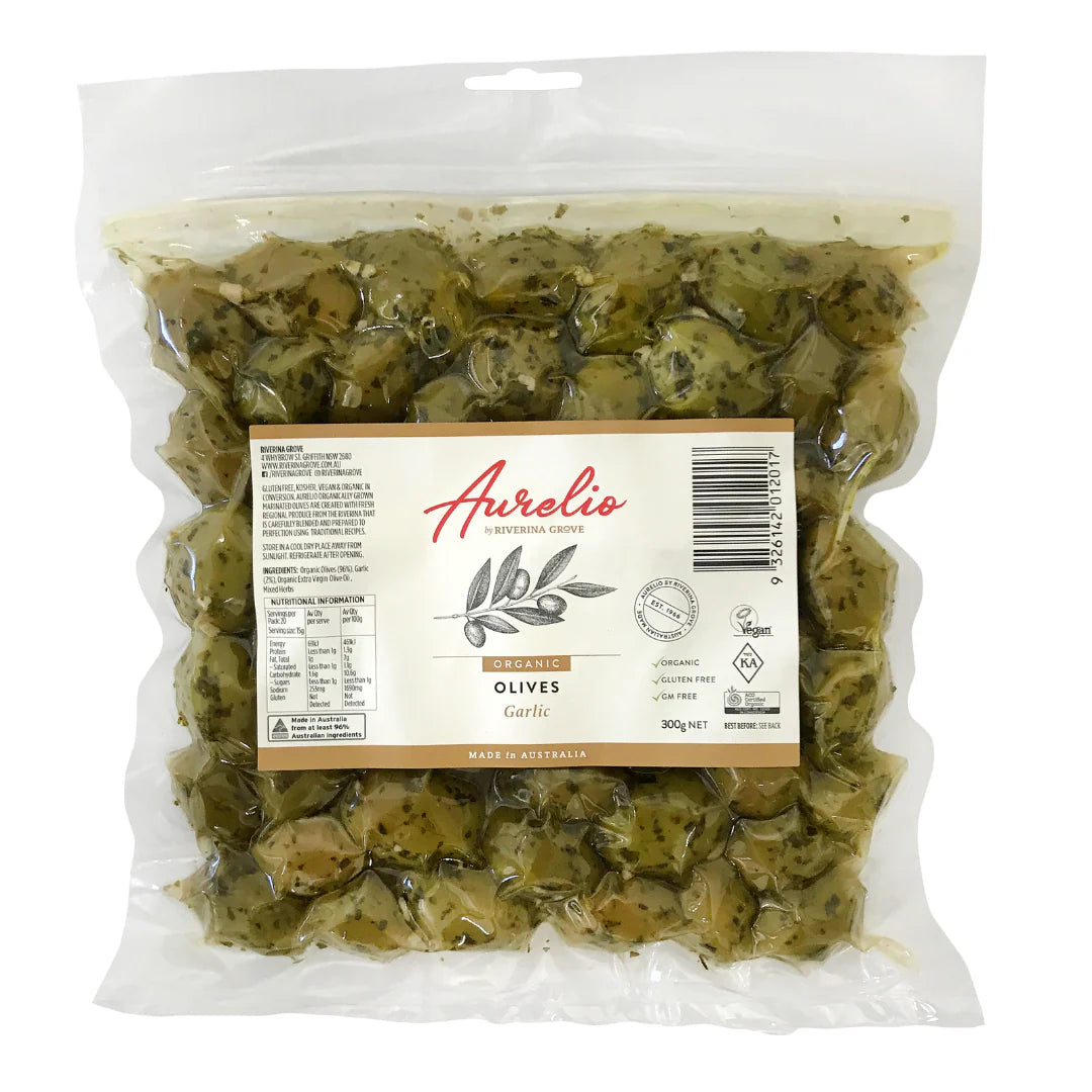 Aurelio - Green Olives Garlic 300g