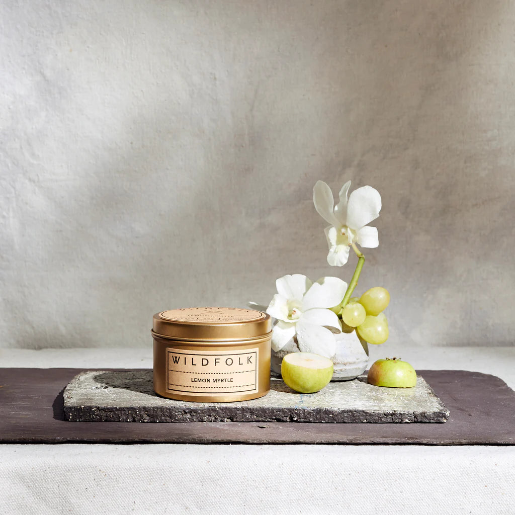Wildfolk - Lemon Myrtle Soy Candle (Gold Tin) 190g