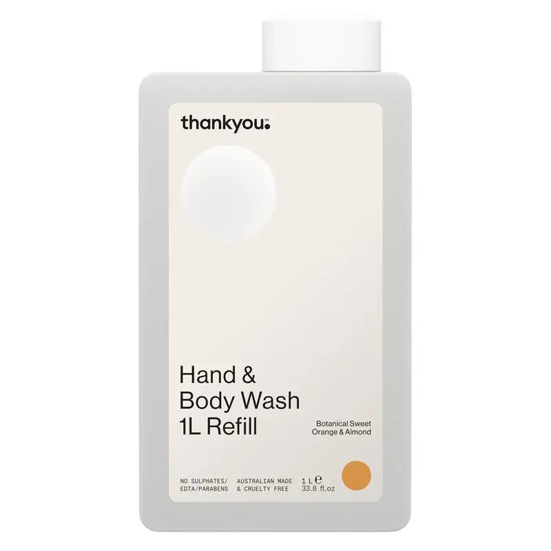 Thank You - Hand & Body Wash Refill Sweet Orange & Almond 1lt