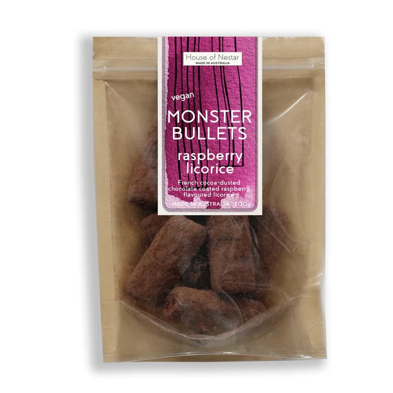 House Of Nestar - Monster Bullets Raspberry Licorice 200g