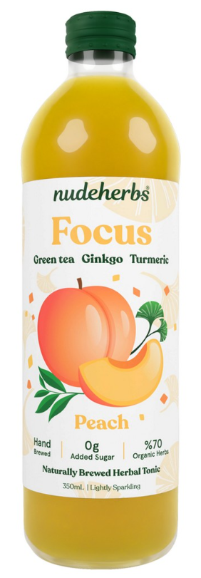 Nude Herb Tonics - Focus Peach 350ml