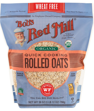 Bob's Red Mill - Organic Quick Cooking Rolled Oats Pure Wheat Free 794g