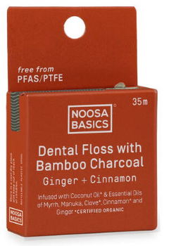 Noosa Basics - Dental Floss Charcoal Cinnamon Ginger 35m