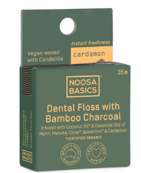 Noosa Basics - Dental Floss Charcoal Cardamon 35m