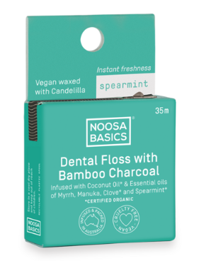 Noosa Basics - Dental Floss Charcoal Spearmint 35m