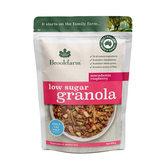 Brookfarm - Low Sugar Granola - Maca Rasp 400g