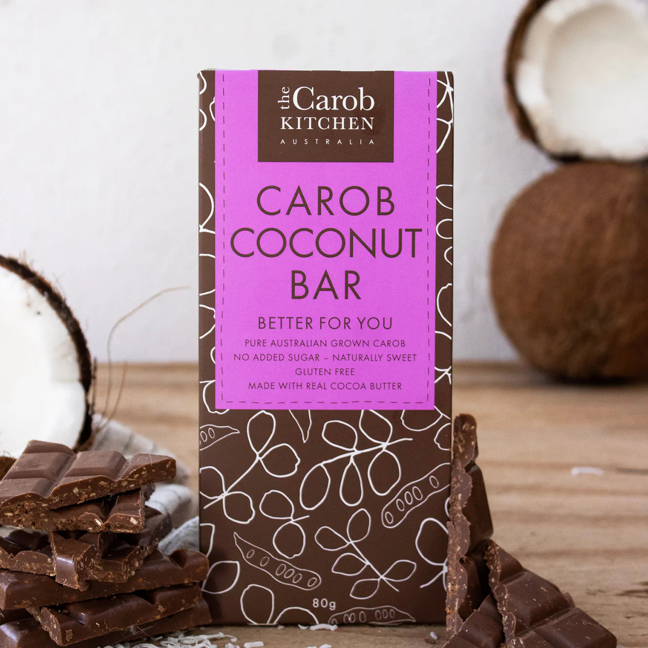 Carob Kitchen - Coconut Carob Bar 80g