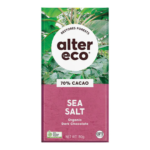 Alter Eco - Sea Salt 70% Chocolate 80g