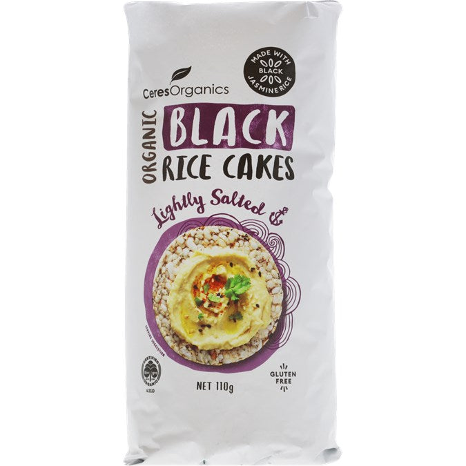 Ceres Organic - Black Rice Cakes, Lightly Salted 110g