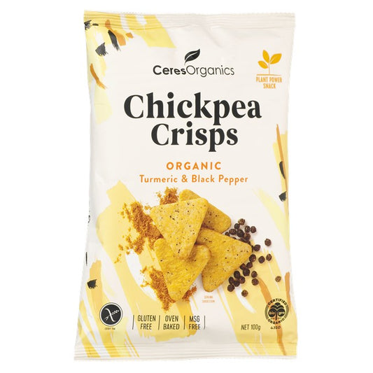 Ceres Organic - Chickpea Crisps Tumeric & Black Pep