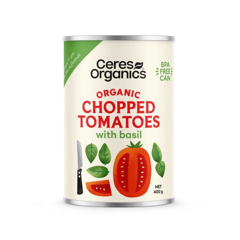 Ceres Organic - Tomatoes Chopped W/basil 400g
