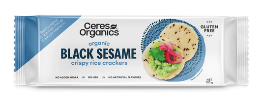 Ceres Organic - Crispy Rice Crackers Black Sesame 100g