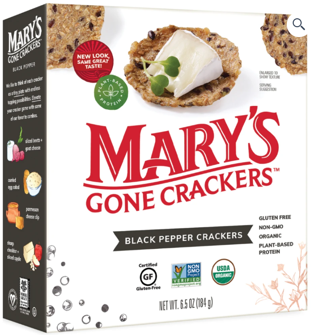 Mary's Gone Crackers - GF Black Pepper Crackers 184g