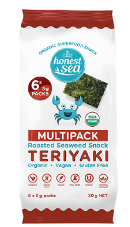 Honest Sea - Seaweed - Teriyaki 6 pack 30g