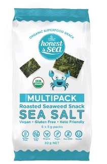 Honest Sea - Seaweed - Sea Salt 6 pack 30g