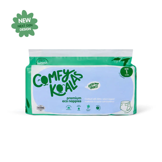 Comfy Koalas - Size 1 (3-5kg) x36 Nappies