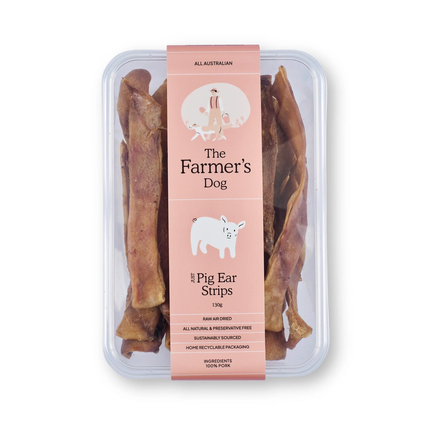 Farmers Dog - Pig Ear Strips 130g