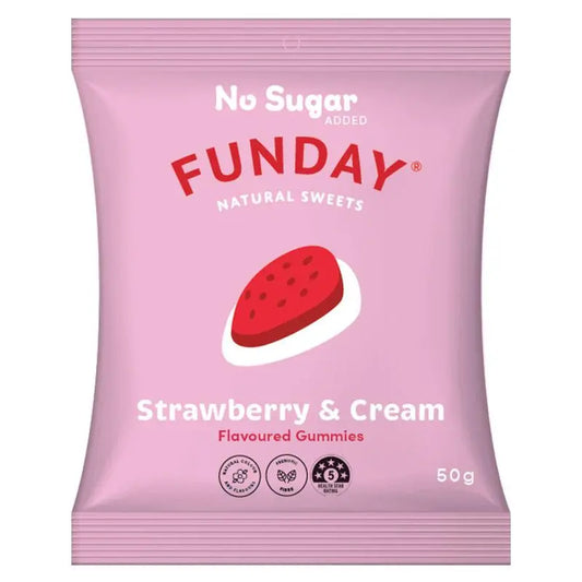 Funday - Strawberry & Cream Gummies 50g
