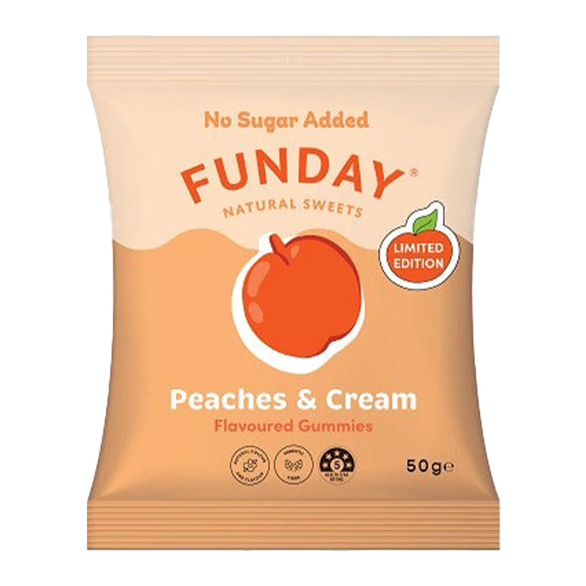 Funday - Peaches & Cream Gummies 50g