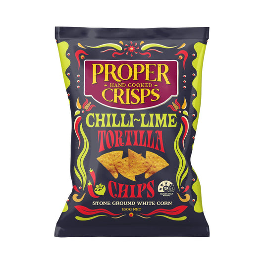 Proper Crisps - Tortilla Chips Chilli & Lime 150g